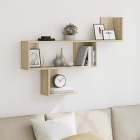 Estante de pared madera ingeniería roble Sonoma 100x15x70 cm de , Estantes y estanterías - Ref: Foro24-853193, Precio: 40,29 ...