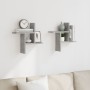 Estantes pared 2 uds madera ingeniería gris hormigón 38x12x38cm de , Estantes y estanterías - Ref: Foro24-853248, Precio: 21,...