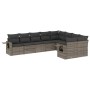 Set de muebles de jardín 9 pzas y cojines ratán sintético gris en Conjuntos de jardín | Comprar online en Foru.es