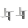 Estantes pared 2 uds madera ingeniería gris hormigón 38x12x38cm de , Estantes y estanterías - Ref: Foro24-853248, Precio: 21,...