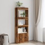 Aparador alto madera ingeniería madera envejecida 63x33x180 cm de , Librerías y estanterías - Ref: Foro24-3309607, Precio: 91...