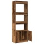 Aparador alto madera ingeniería madera envejecida 63x33x180 cm de , Librerías y estanterías - Ref: Foro24-3309607, Precio: 91...
