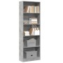 Estantería de madera de ingeniería gris hormigón 60x24x176 cm de , Librerías y estanterías - Ref: Foro24-857824, Precio: 63,7...
