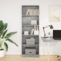 Estantería de madera de ingeniería gris hormigón 60x24x176 cm de , Librerías y estanterías - Ref: Foro24-857824, Precio: 63,7...