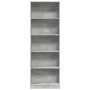 Estantería de madera de ingeniería gris hormigón 60x24x176 cm de , Librerías y estanterías - Ref: Foro24-857824, Precio: 63,7...
