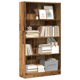 Estantería madera de ingeniería color envejecido 80x24x143 cm de , Librerías y estanterías - Ref: Foro24-857851, Precio: 65,9...