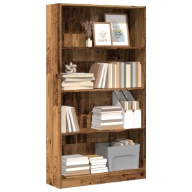 Estantería madera de ingeniería color envejecido 80x24x143 cm de , Librerías y estanterías - Ref: Foro24-857851, Precio: 66,8...