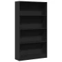 Estantería de madera de ingeniería negra 80x24x143 cm de , Librerías y estanterías - Ref: Foro24-857845, Precio: 59,91 €, Des...