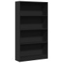 Estantería de madera de ingeniería negra 80x24x143 cm de , Librerías y estanterías - Ref: Foro24-857845, Precio: 60,98 €, Des...