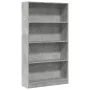 Estantería de madera de ingeniería gris hormigón 80x24x143 cm de , Librerías y estanterías - Ref: Foro24-857847, Precio: 57,7...