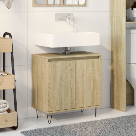 Armario de baño madera de ingeniería roble Sonoma 58x33x60 cm de , Muebles de baño - Ref: Foro24-849674, Precio: 51,93 €, Des...