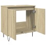 Armario de baño madera de ingeniería roble Sonoma 58x33x60 cm de , Muebles de baño - Ref: Foro24-849674, Precio: 51,93 €, Des...