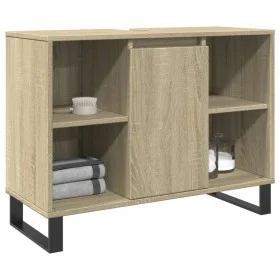 Mueble de baño madera de ingeniería roble Sonoma 80x33x60 cm de , Muebles de baño - Ref: Foro24-849681, Precio: 69,66 €, Desc...