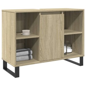 Mueble de baño madera de ingeniería roble Sonoma 80x33x60 cm de , Muebles de baño - Ref: Foro24-849681, Precio: 70,72 €, Desc...