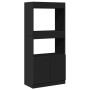 Aparador de madera de ingeniería negro 63x33x140 cm de , Librerías y estanterías - Ref: Foro24-855107, Precio: 71,50 €, Descu...