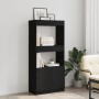 Aparador de madera de ingeniería negro 63x33x140 cm de , Librerías y estanterías - Ref: Foro24-855107, Precio: 71,50 €, Descu...