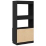 Aparador de madera de ingeniería negro 63x33x140 cm de , Librerías y estanterías - Ref: Foro24-855107, Precio: 71,50 €, Descu...