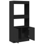 Aparador de madera de ingeniería negro 63x33x140 cm de , Librerías y estanterías - Ref: Foro24-855107, Precio: 71,50 €, Descu...