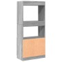 Aparador de madera de ingeniería gris Sonoma 63x33x140 cm de , Librerías y estanterías - Ref: Foro24-855111, Precio: 71,61 €,...