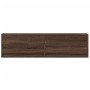 Mueble de TV de pared con luces LED marrón roble 140x31x38 cm de , Muebles TV - Ref: Foro24-852375, Precio: 104,62 €, Descuen...
