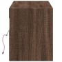 Mueble de TV de pared con luces LED marrón roble 140x31x38 cm de , Muebles TV - Ref: Foro24-852375, Precio: 104,62 €, Descuen...
