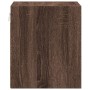 Mesita de noche de pared con luces LED roble marrón de , Mesitas de noche - Ref: Foro24-852073, Precio: 34,12 €, Descuento: %