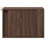 Mesita de noche de pared con luces LED roble marrón de , Mesitas de noche - Ref: Foro24-852101, Precio: 36,95 €, Descuento: %