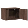 Mesita de noche de pared con luces LED roble marrón de , Mesitas de noche - Ref: Foro24-852101, Precio: 36,95 €, Descuento: %