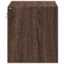 Mesita de noche de pared con luces LED roble marrón de , Mesitas de noche - Ref: Foro24-852101, Precio: 36,95 €, Descuento: %