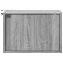 Mesita de noche de pared con luces LED gris Sonoma de , Mesitas de noche - Ref: Foro24-852099, Precio: 37,53 €, Descuento: %