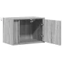Mesita de noche de pared con luces LED gris Sonoma de , Mesitas de noche - Ref: Foro24-852099, Precio: 37,53 €, Descuento: %