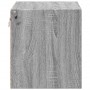 Mesita de noche de pared con luces LED gris Sonoma de , Mesitas de noche - Ref: Foro24-852099, Precio: 38,01 €, Descuento: %