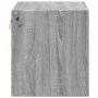 Mesita de noche de pared con luces LED gris Sonoma de , Mesitas de noche - Ref: Foro24-852099, Precio: 37,53 €, Descuento: %