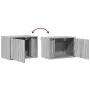 Mesita de noche de pared con luces LED gris Sonoma de , Mesitas de noche - Ref: Foro24-852099, Precio: 37,53 €, Descuento: %