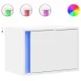 Mesitas de noche de pared con luces LED 2 unidades blanco by , Nightstands - Ref: Foro24-852090, Price: 62,59 €, Discount: %