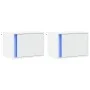 Mesitas de noche de pared con luces LED 2 unidades blanco by , Nightstands - Ref: Foro24-852090, Price: 62,59 €, Discount: %