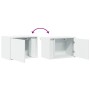 Mesitas de noche de pared con luces LED 2 unidades blanco de , Mesitas de noche - Ref: Foro24-852090, Precio: 63,39 €, Descue...