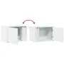 Mesitas de noche de pared con luces LED 2 unidades blanco by , Nightstands - Ref: Foro24-852090, Price: 62,59 €, Discount: %