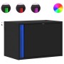 Mesitas de noche de pared con luces LED 2 unidades negro de , Mesitas de noche - Ref: Foro24-852092, Precio: 64,28 €, Descuen...