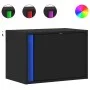 Mesitas de noche de pared con luces LED 2 unidades negro de , Mesitas de noche - Ref: Foro24-852092, Precio: 63,46 €, Descuen...