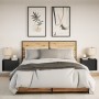 Mesitas de noche de pared con luces LED 2 unidades negro de , Mesitas de noche - Ref: Foro24-852092, Precio: 64,28 €, Descuen...