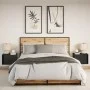 Mesitas de noche de pared con luces LED 2 unidades negro de , Mesitas de noche - Ref: Foro24-852092, Precio: 63,46 €, Descuen...
