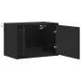 Mesitas de noche de pared con luces LED 2 unidades negro de , Mesitas de noche - Ref: Foro24-852092, Precio: 63,46 €, Descuen...