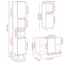Set de muebles de baño 3 pzas madera contrachapada roble Sonoma de , Muebles de baño - Ref: Foro24-3307680, Precio: 184,15 €,...