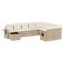 Juego de sofás jardín con cojines beige 10 pzas ratán sintético en Conjuntos de jardín | Comprar online en Foru.es