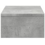Soporte de monitor cajones madera gris hormigón 50x27x15 cm de , Bases y elevadores para ordenadores - Ref: Foro24-854664, Pr...
