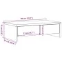 Soporte de monitor cajones madera gris hormigón 50x27x15 cm de , Bases y elevadores para ordenadores - Ref: Foro24-854664, Pr...