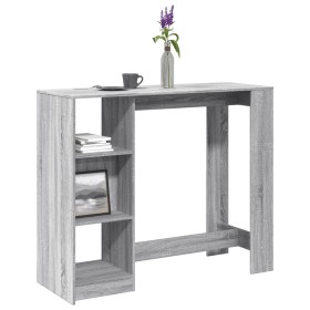 Mesa alta con estante gris Sonoma 124x46x103,5 cm de , Mesas de cocina y de comedor - Ref: Foro24-854396, Precio: 88,27 €, De...
