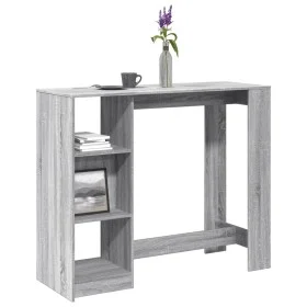 Mesa alta con estante gris Sonoma 124x46x103,5 cm de , Mesas de cocina y de comedor - Ref: Foro24-854396, Precio: 87,27 €, De...