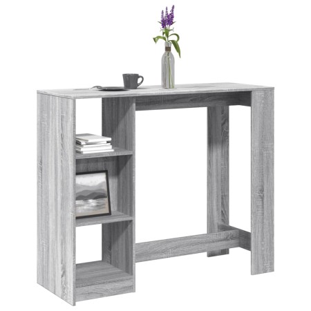 Mesa alta con estante gris Sonoma 124x46x103,5 cm de , Mesas de cocina y de comedor - Ref: Foro24-854396, Precio: 88,27 €, De...